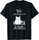 Tea Cats And Books T-Shirt - T-Shirt | Black