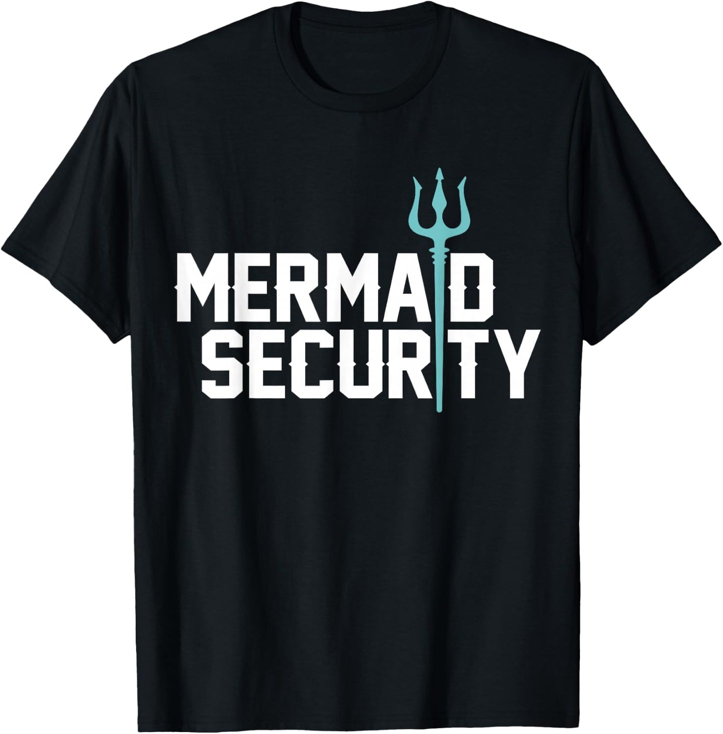 Mermaid Security Swimmer Gift Merman Merdad Swimming T-Shirt - T-Shirt | Black
