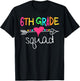 6th Grade Squad Sixth Teacher Student Team Back To School T-Shirt - T-Shirt | Black