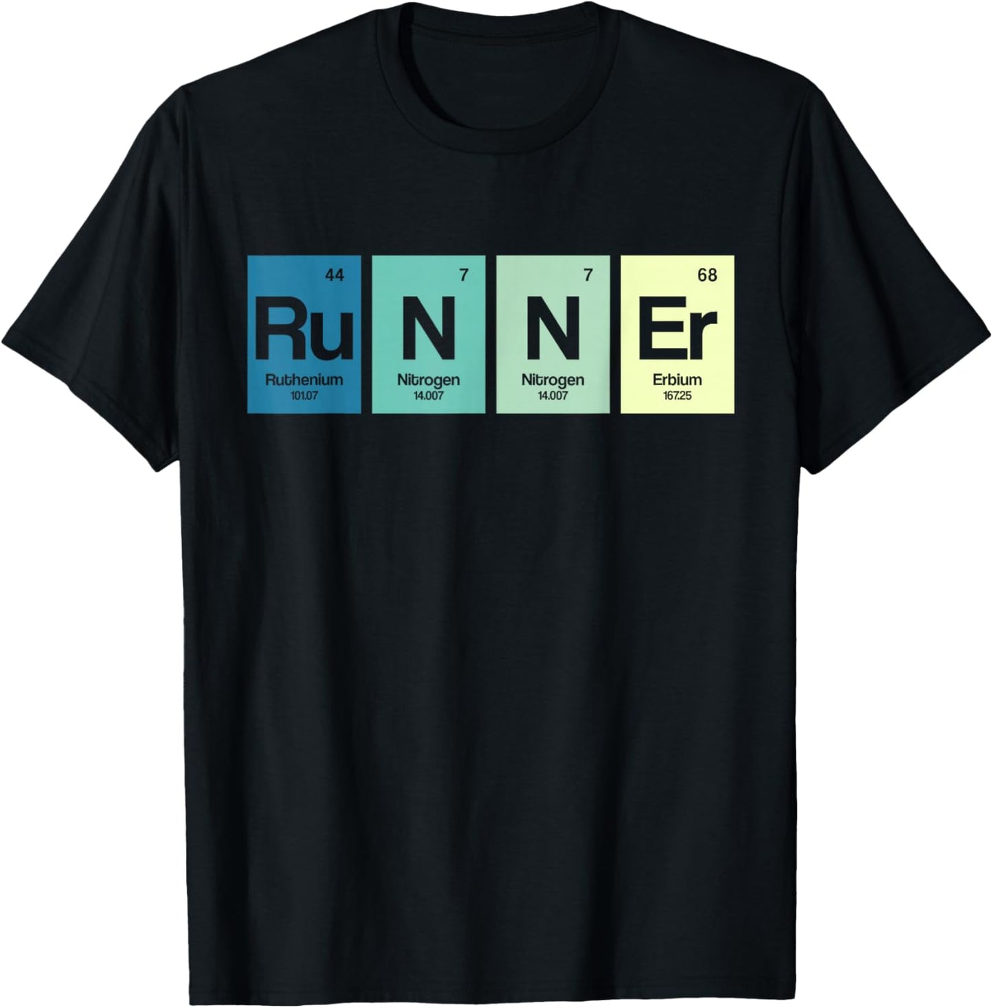 Runner Periodic Table Funy Marathon Runners Science Gift T-Shirt - T-Shirt | Black