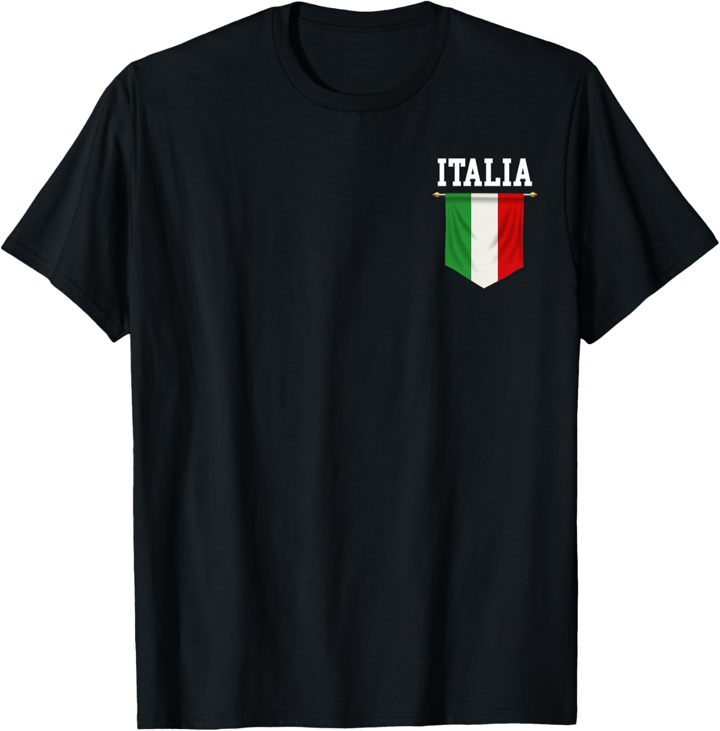 Italia Flag Italy Italian Italiano Family Men Women Kids T-Shirt - T-Shirt | Black