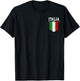 Italia Flag Italy Italian Italiano Family Men Women Kids T-Shirt - T-Shirt | Black