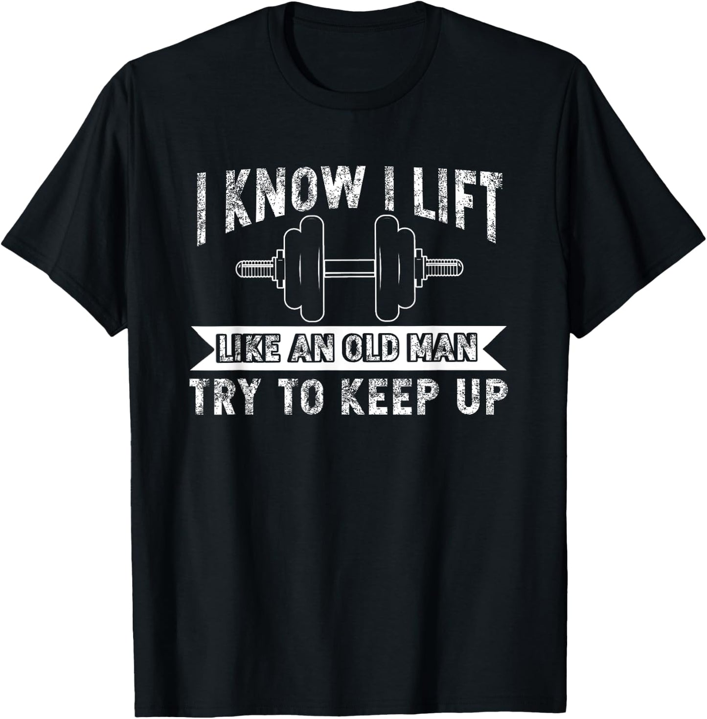 Weightlifting Like Old Man Bodybuilding Barbell Workout T-Shirt - T-Shirt | Black