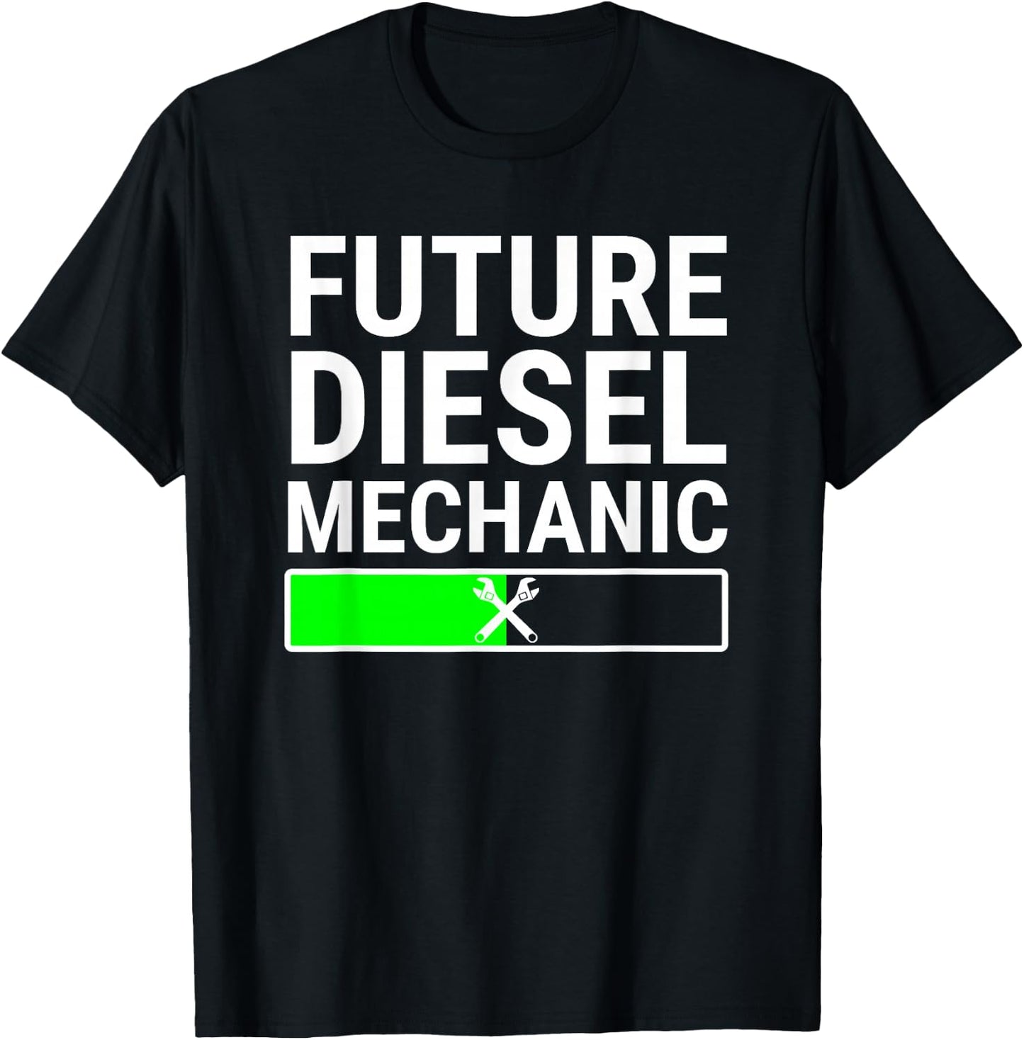 Future Diesel Mechanic Loading Bar Cool Student Gift T-Shirt - T-Shirt | Black