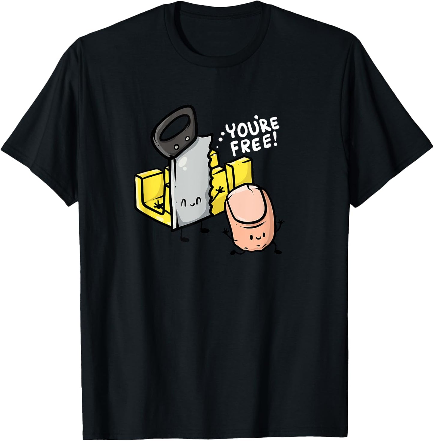 Your Free! Carpenter Woodworker Funny Missing Finger T-Shirt - T-Shirt | Black