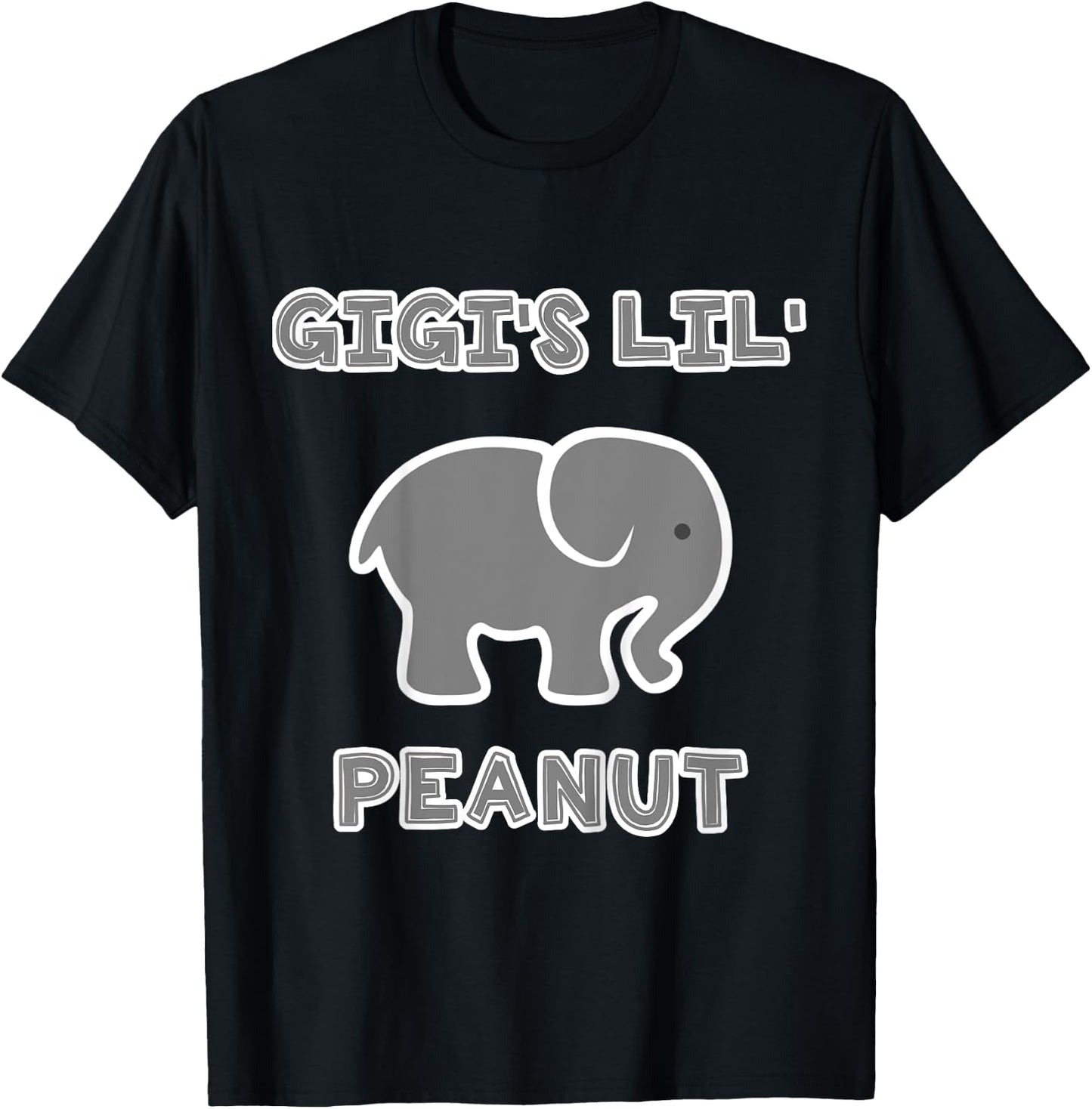 Gigi's Little Peanut Funny Kids T shirt Gift From Grandma T-Shirt - T-Shirt | Black