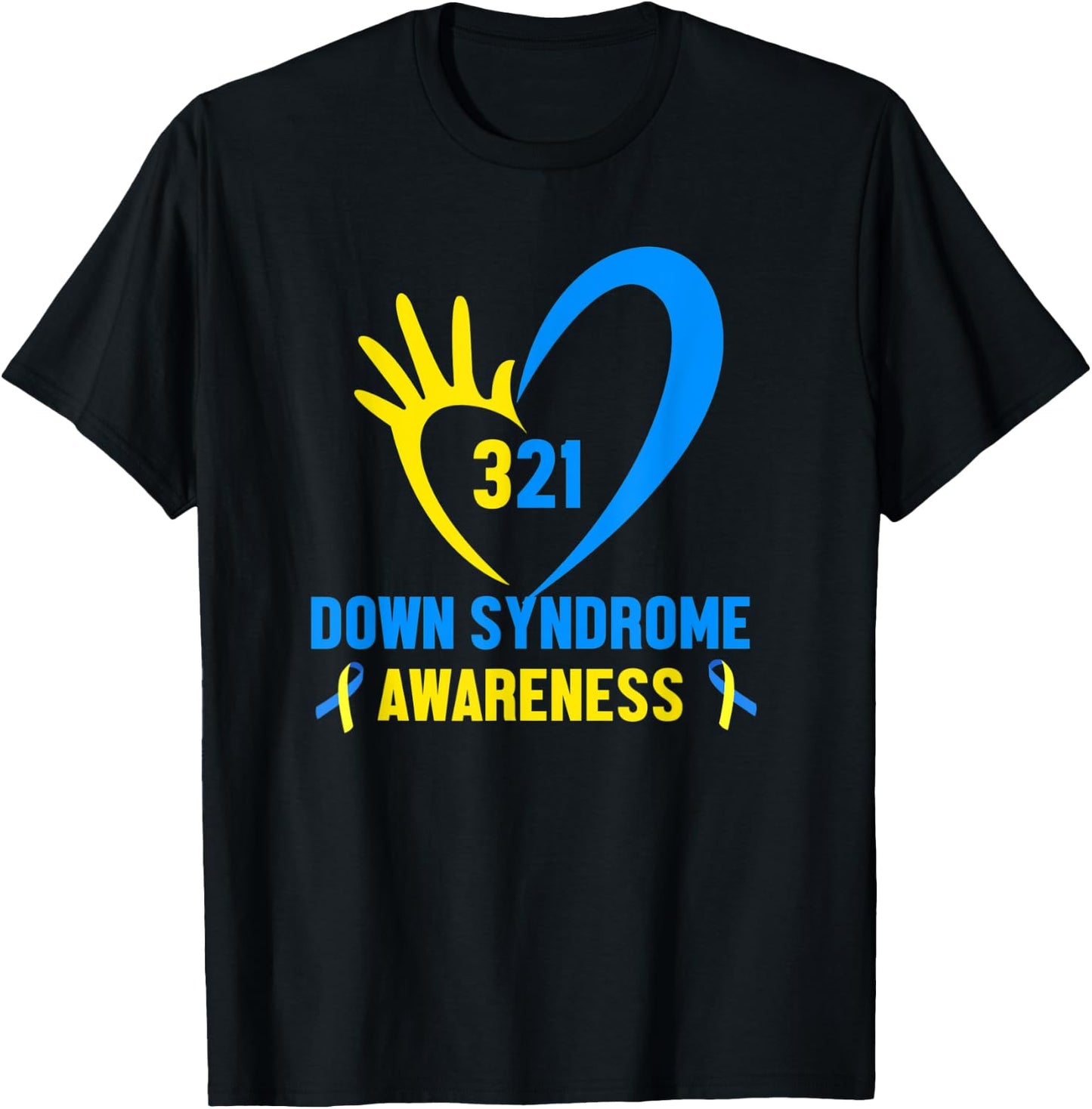321 World Down Syndrome Awareness Day Shirt, Trisomy 21 Kids T-Shirt - T-Shirt | Black