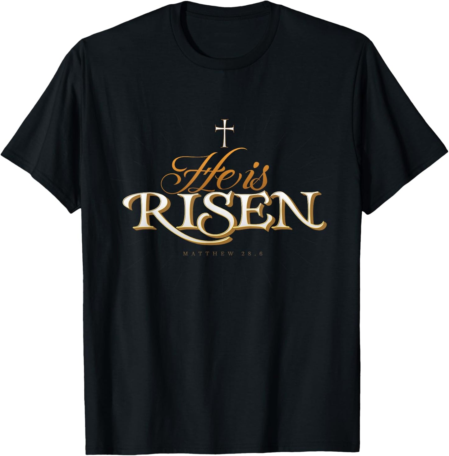 He Is Risen | Easter Jesus T-Shirt - T-Shirt | Black