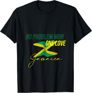 Patriotic One Love Jamaica Pride Clothing Jamaica Flag Color T-Shirt - T-Shirt | Black