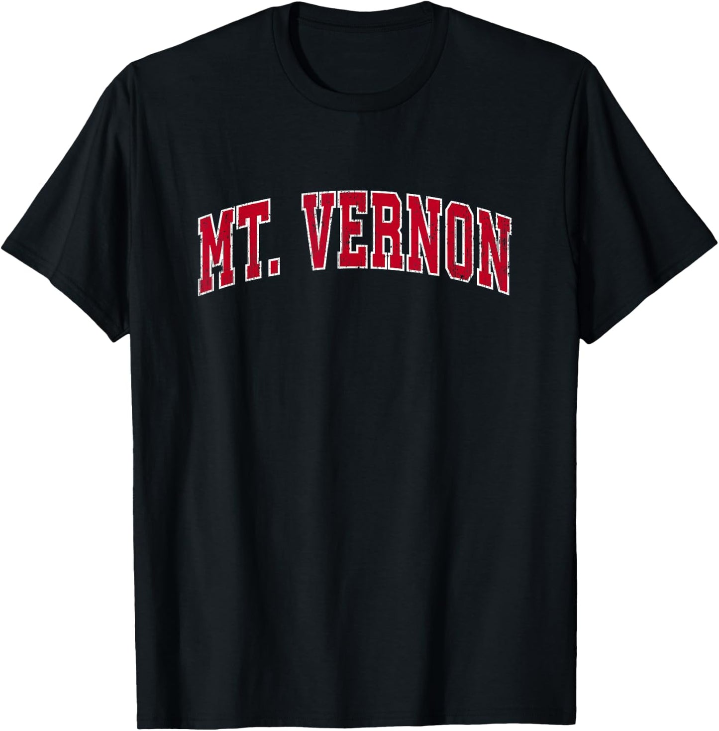 Mt. Vernon Washington WA Vintage Sports Design Red Design T-Shirt - T-Shirt | Black