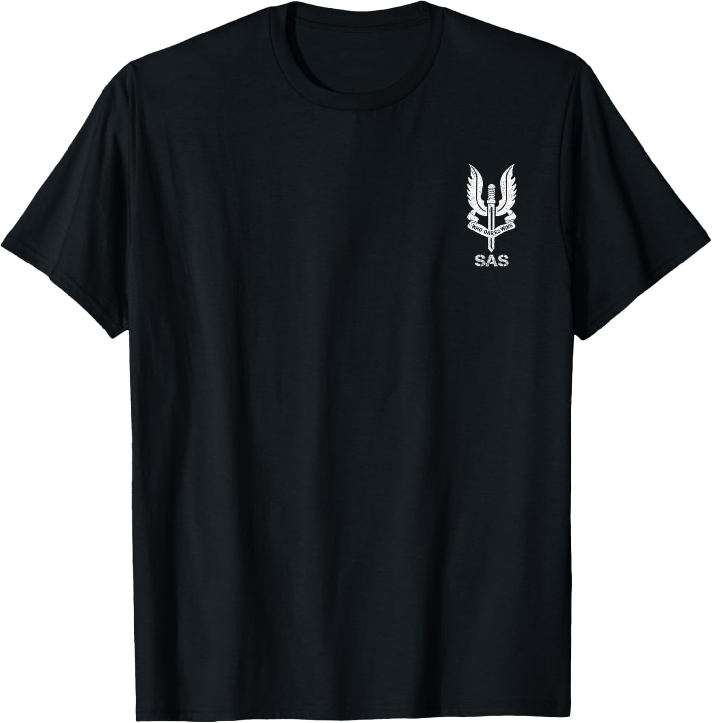 SAS Special Forces Sniper Veteran Vintage Flag 4th of July T-Shirt - T-Shirt | Black