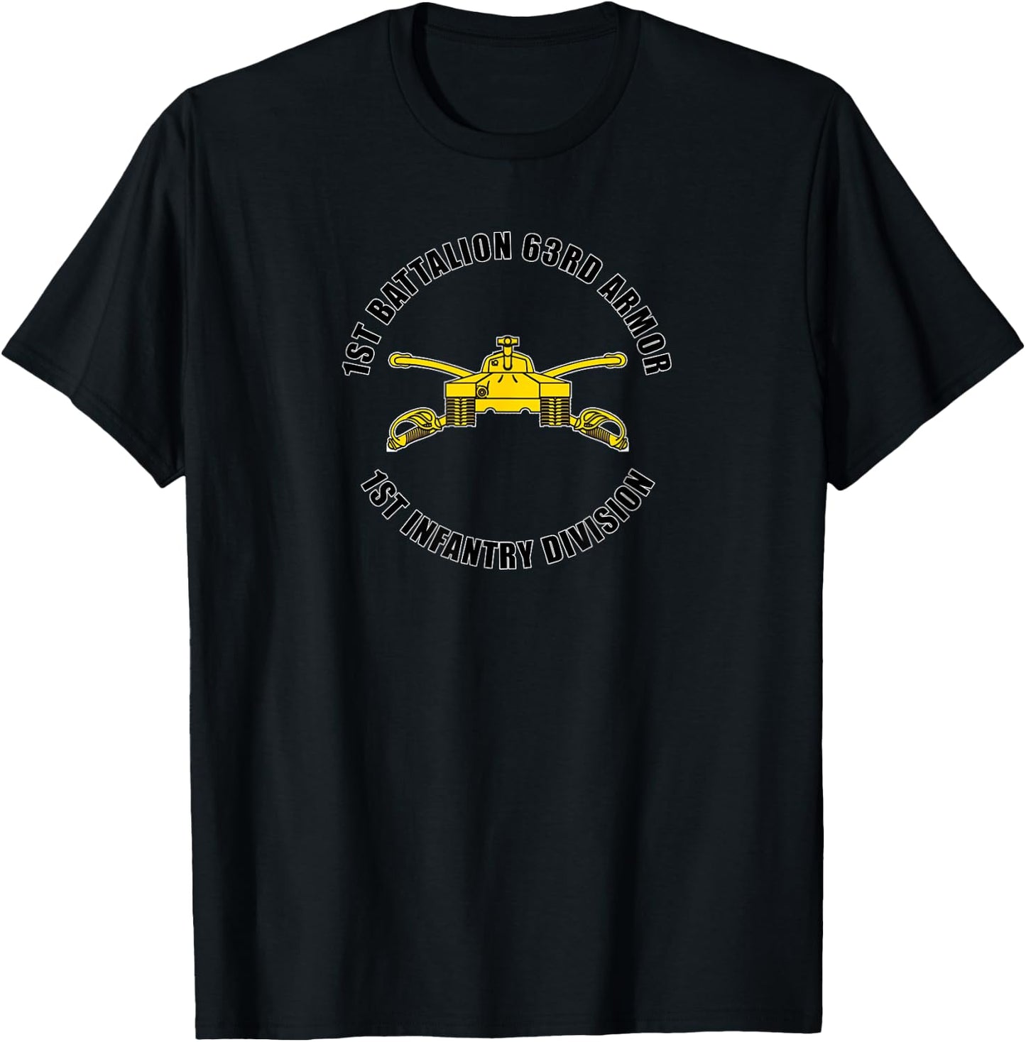 1st Battalion 63rd Armor 1st Infantry Division Veteran Gift T-Shirt - T-Shirt | Black