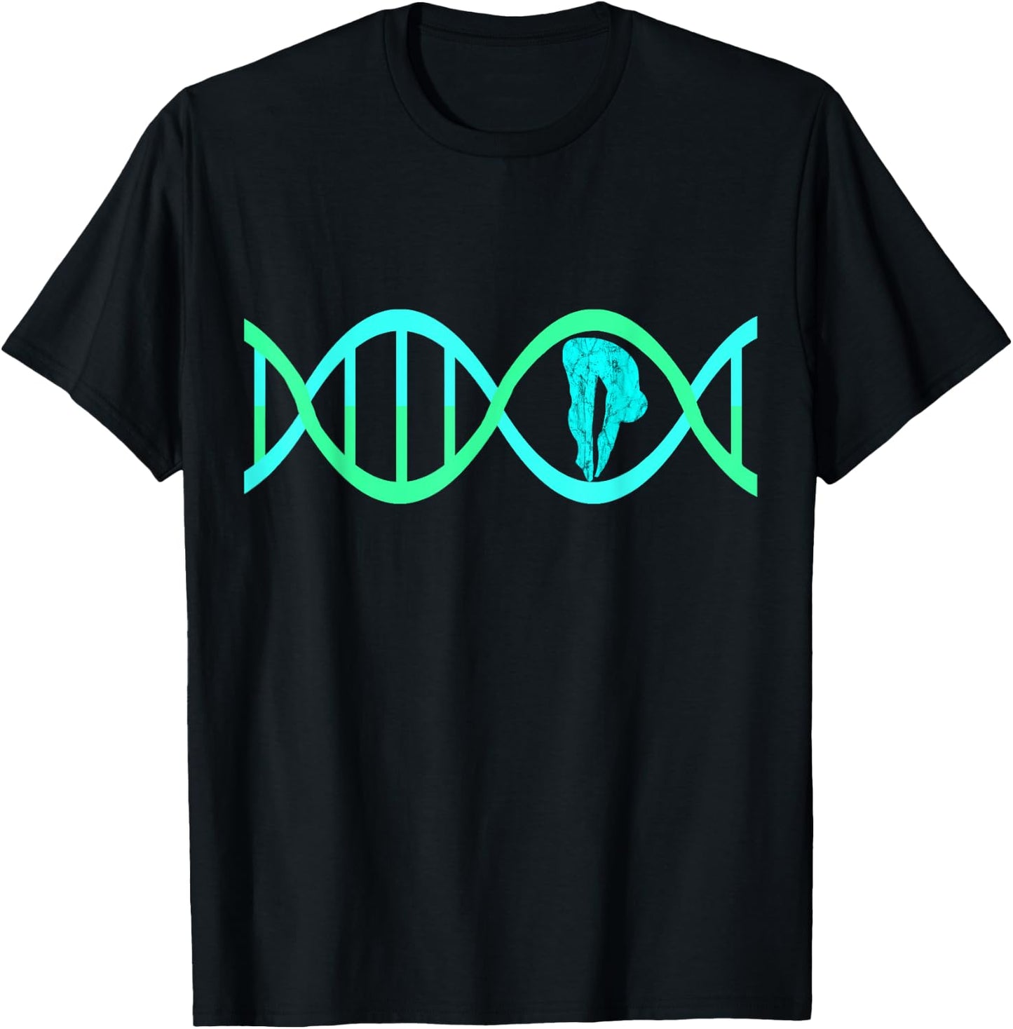 Cool Water Sport Swimming Springboard Diving DNA Cliff Dive Water Platform Diver T-Shirt - T-Shirt | Black