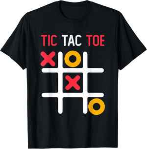 Tic Tac Toe classic Strategy game for all Gamers and Nerds T-Shirt - T-Shirt | Black