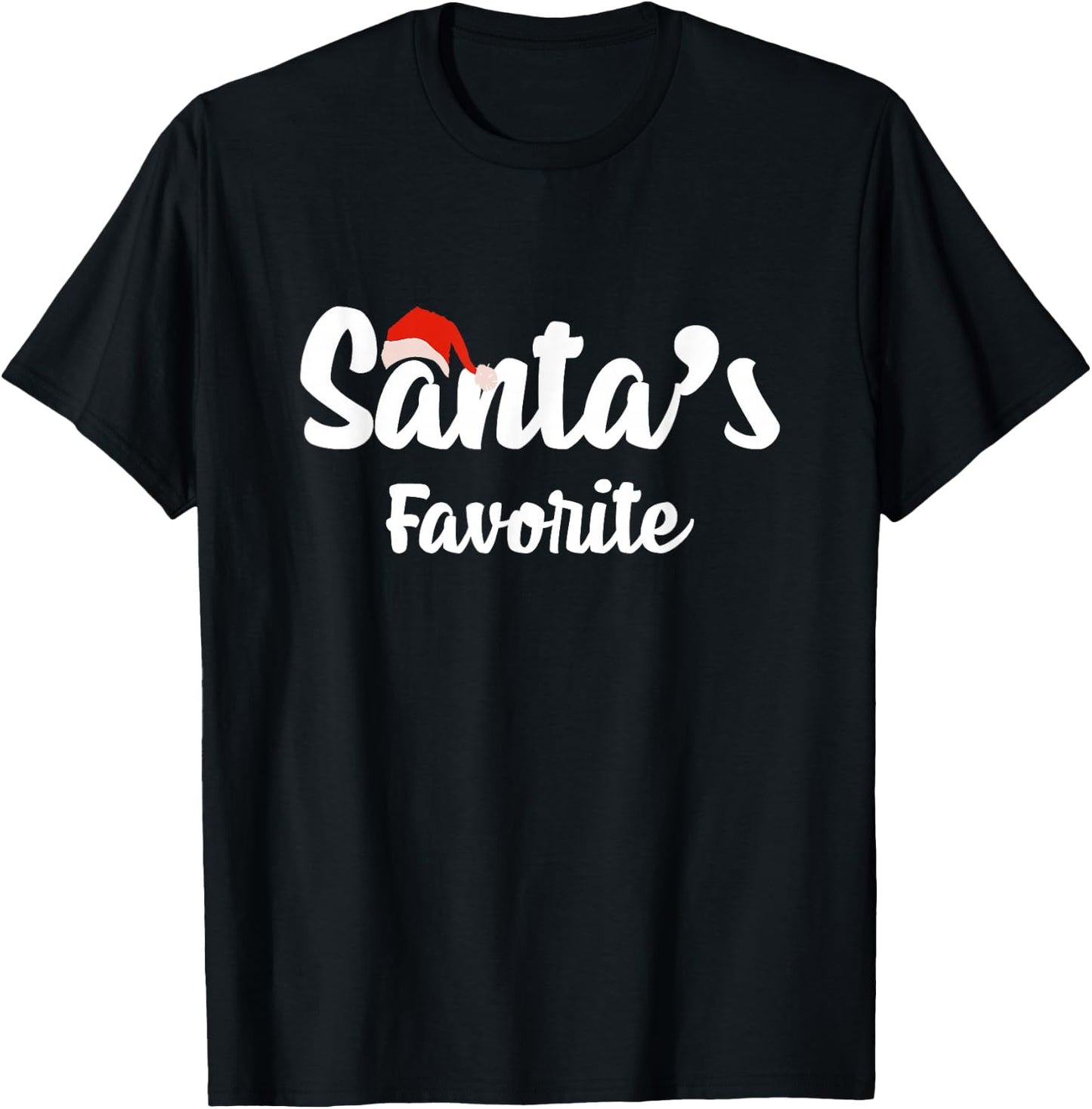 Santa’s Favorite Christmas T-Shirt - T-Shirt | Black