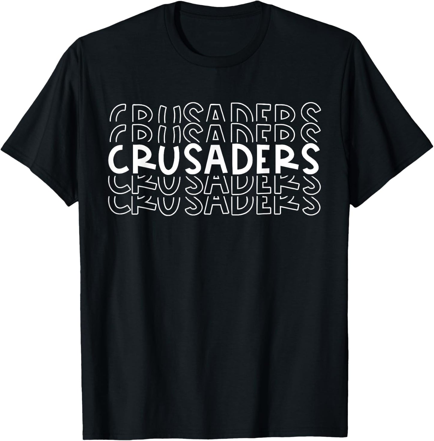 Crusaders School Sports Team Mascot Town Go College Athlete T-Shirt - T-Shirt | Black