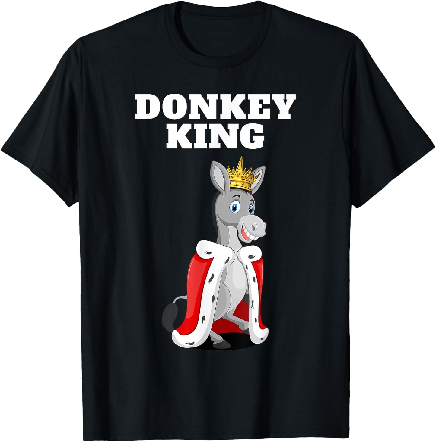 Donkey King | Donkey | Boys Donkey T-Shirt - T-Shirt | Black