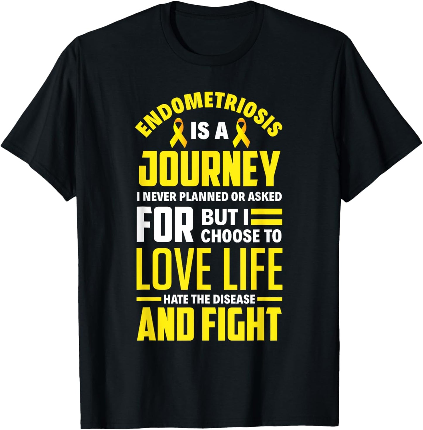 Endometriosis Awareness Month Apparel & Gifts Endo Fighter Endometriosis Warrior T-Shirt - T-Shirt | Black