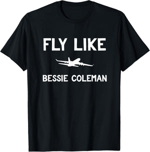 Black History Month Bessie Coleman Gift Pilot T-Shirt - T-Shirt | Black