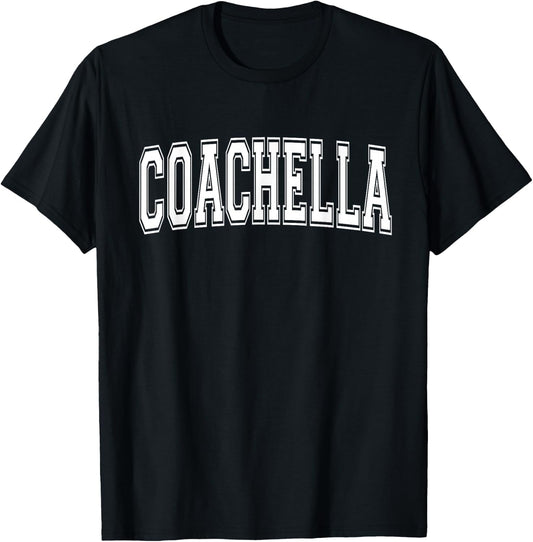 Coachella CA California USA Vintage Sports Varsity Style T-Shirt - T-Shirt | Black