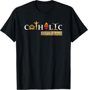 Catholic Shirt - 33 AD - Nativity T-Shirt - T-Shirt | Black
