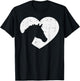 Heart Horse Silhouette Riding Rider Equestrian Men Women T-Shirt - T-Shirt | Black