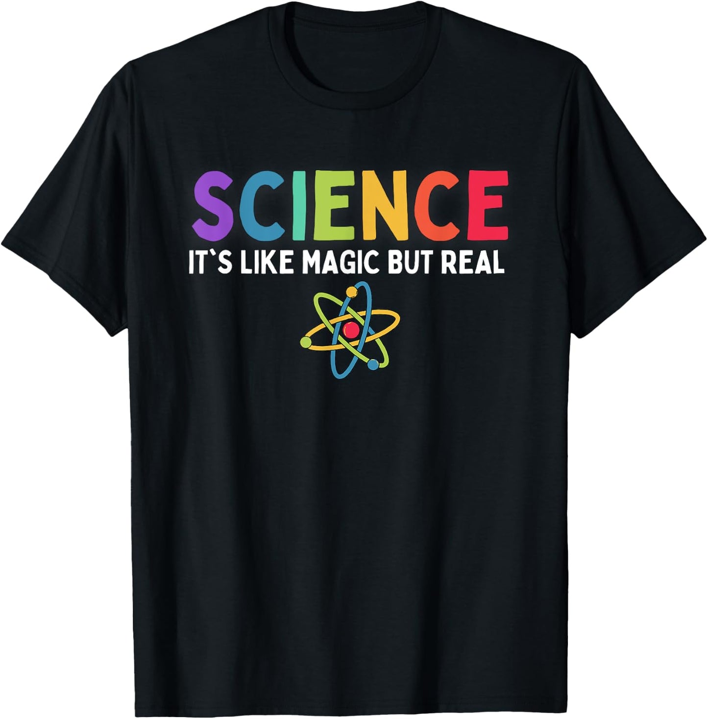 Science Is Like Magic But Real Scientific Kids Scientist T-Shirt - T-Shirt | Black
