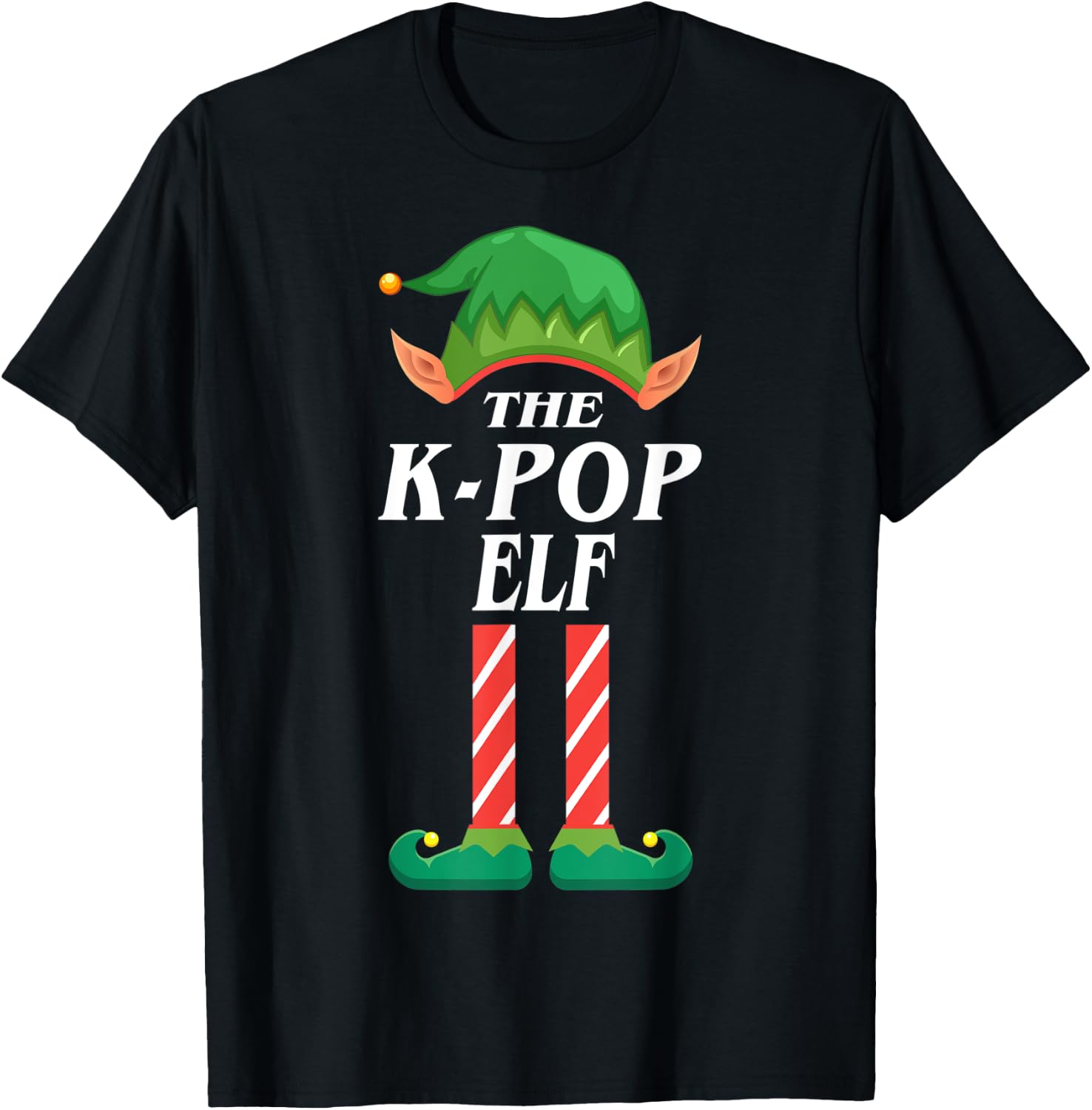 K-Pop elf christmas pajamas for family matching elf T-Shirt - T-Shirt | Black