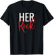 Her Rock His Peace Matching Couples T-Shirt - T-Shirt | Black