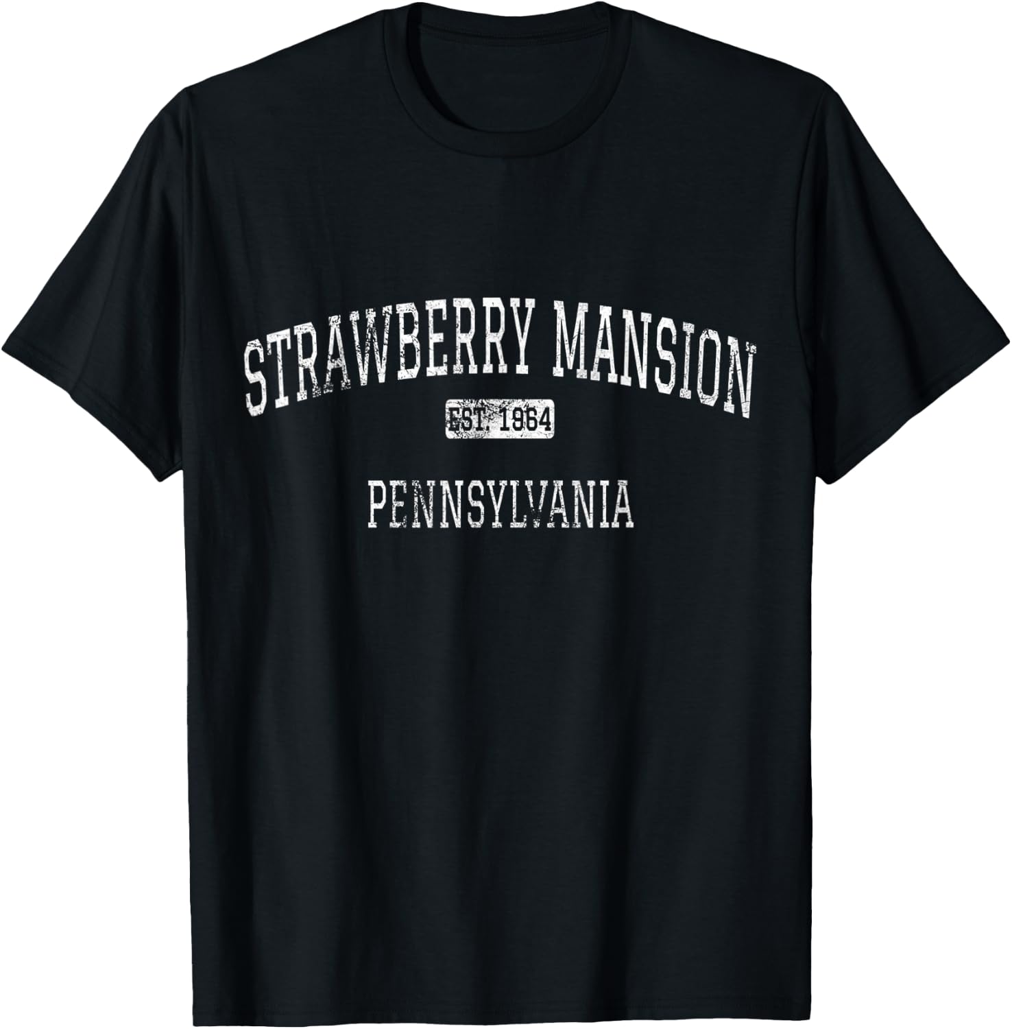 Strawberry Mansion Pennsylvania Philadelphia PA Vintage T-Shirt - T-Shirt | Black