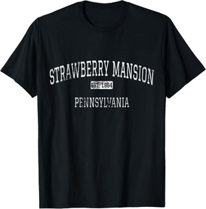 Strawberry Mansion Pennsylvania Philadelphia PA Vintage T-Shirt - T-Shirt | Black