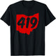 Toledo Sandusky Mansfield 419 Area Code Ohio T-Shirt - T-Shirt | Black