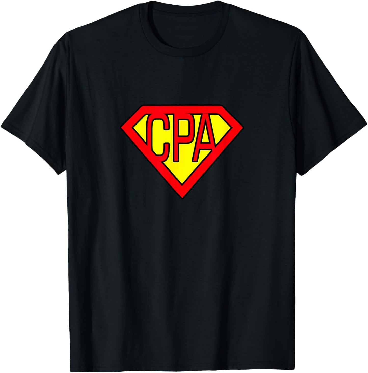 CPA/Accountant Superhero T Shirt T-Shirt - T-Shirt | Black