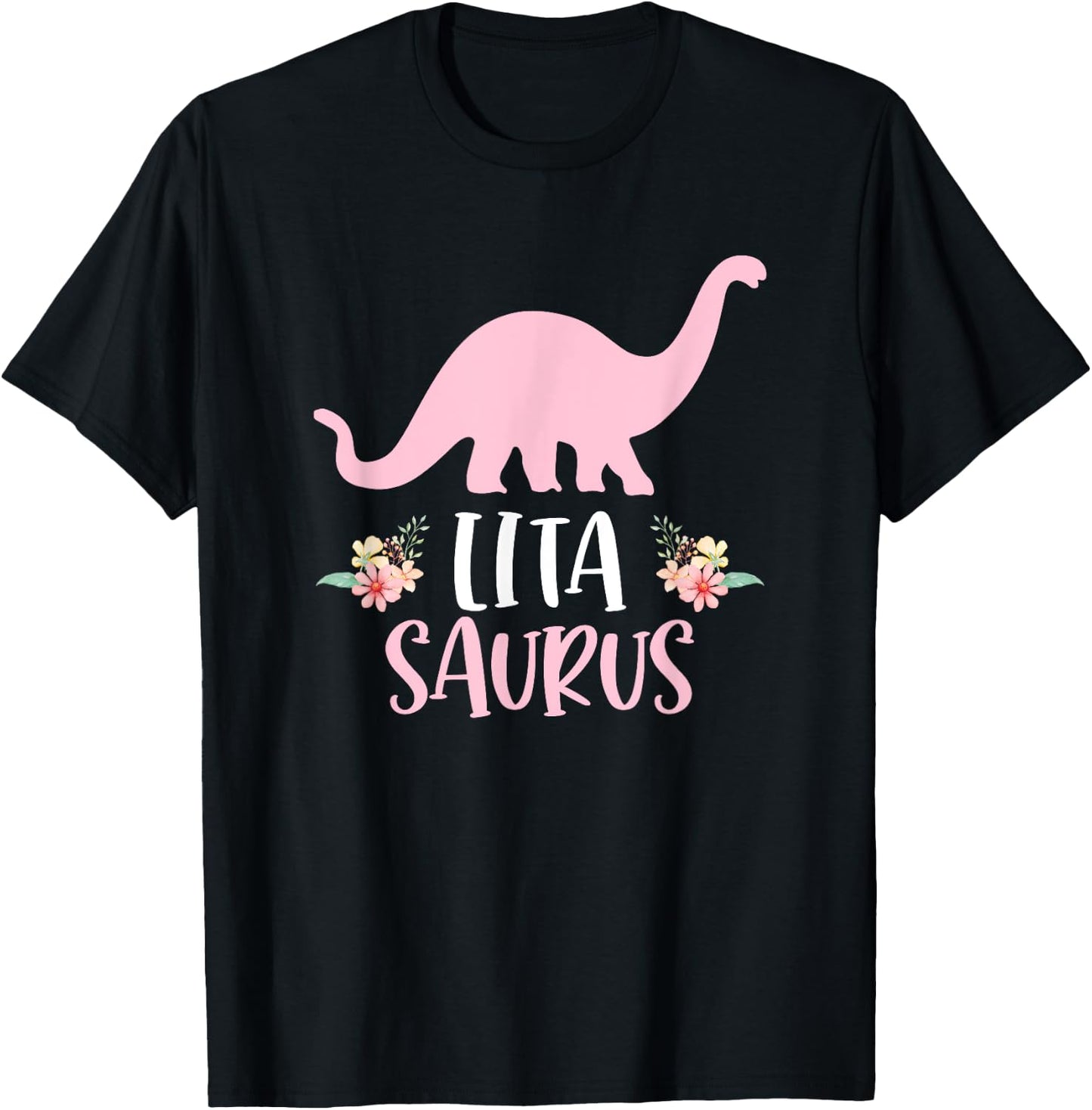 Lita Saurus Spanish Grandma Mother's Day Christmas T-Shirt - T-Shirt | Black