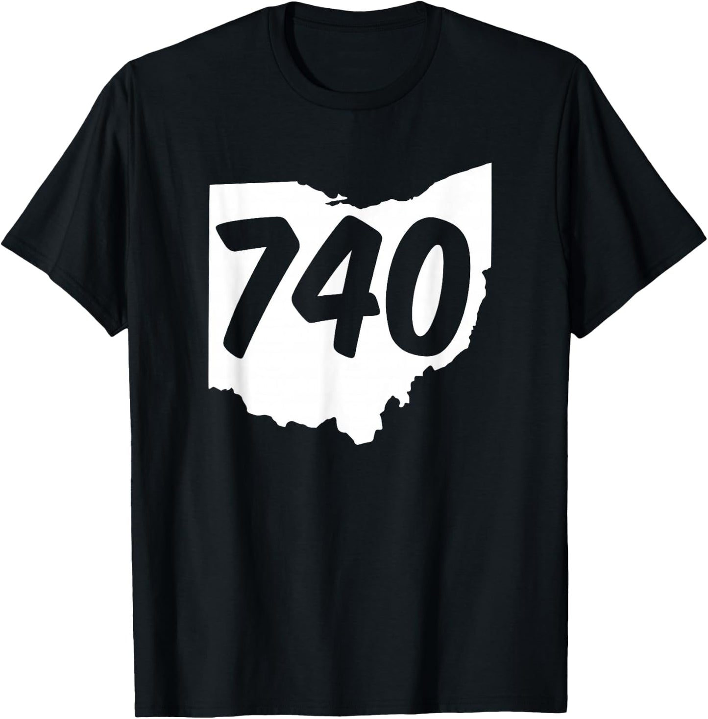 740 Area Code Ohio T-Shirt - T-Shirt | Black
