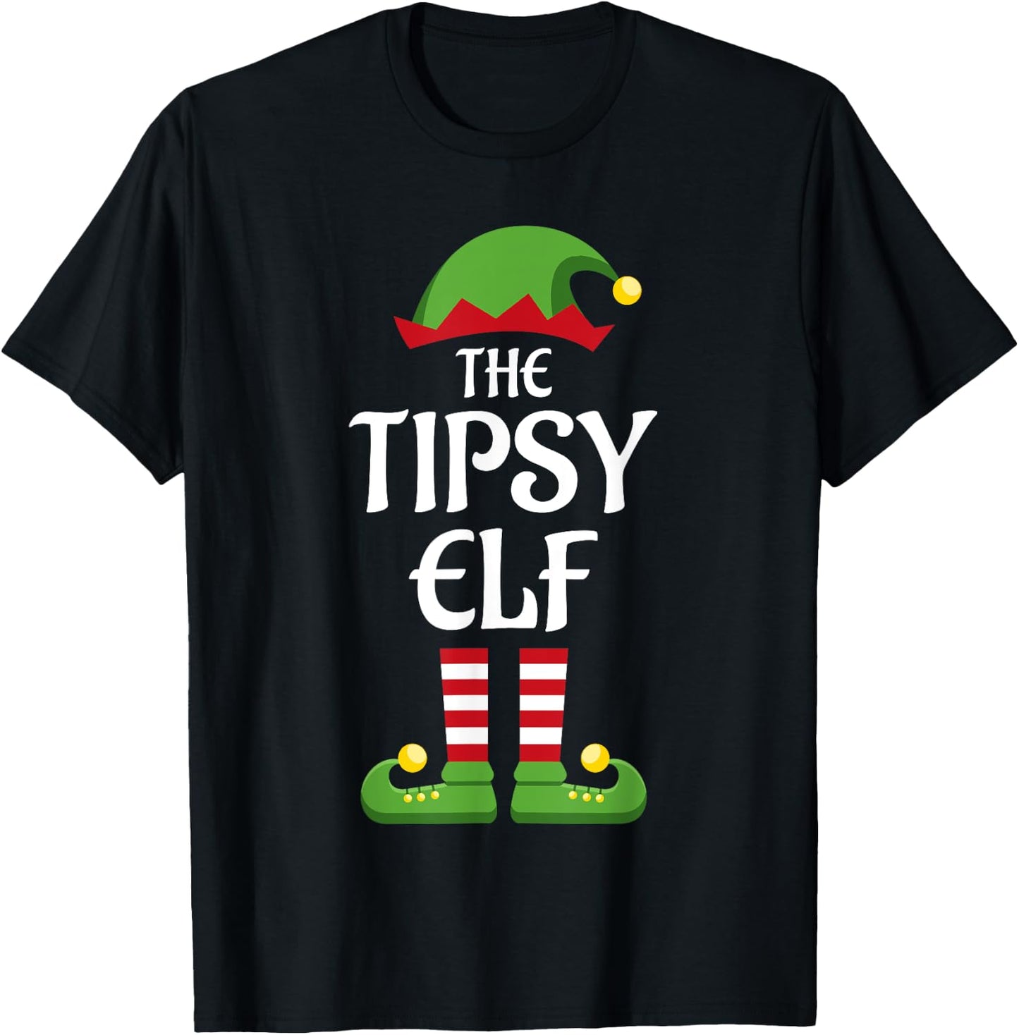 Tipsy Elf Family Matching Group Christmas T-Shirt - T-Shirt | Black