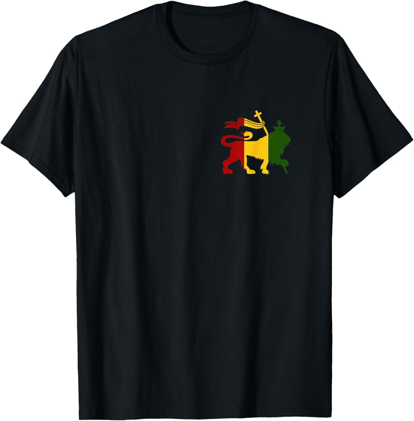 Reggae Music Lion of Judah Rastafari Jamaica Rasta Gift T-Shirt - T-Shirt | Black