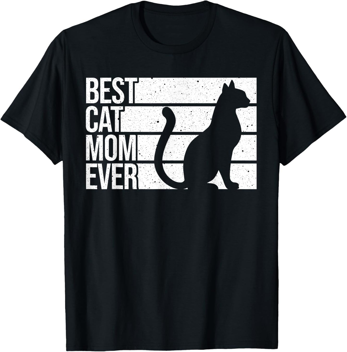 Cute Cat Mom Art Girl Cat Pet Animal Kitten Lovers T-Shirt - T-Shirt | Black