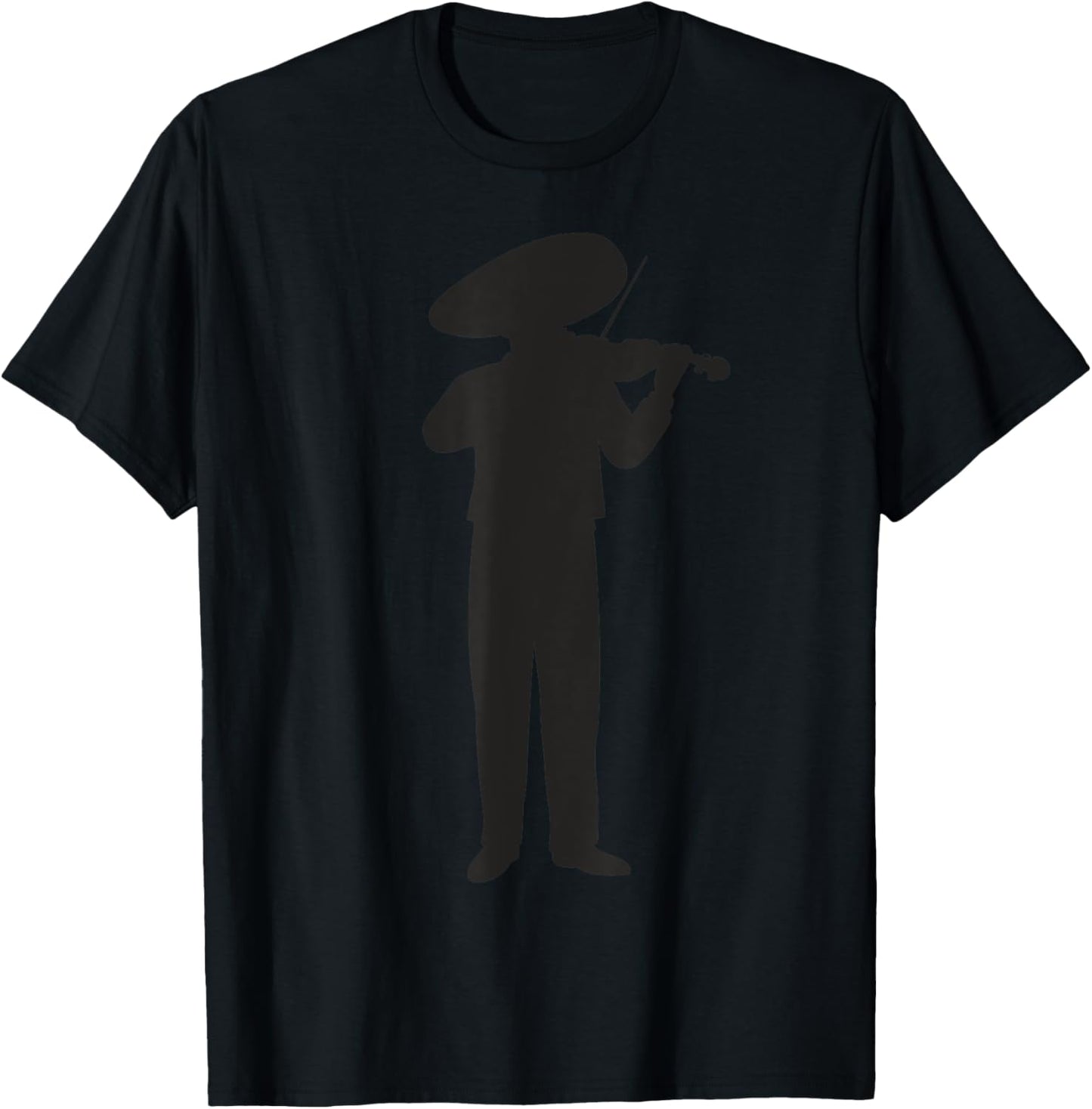 Mariachi Violin Player Mexican Party Charro Latino Pride T-Shirt - T-Shirt | Black