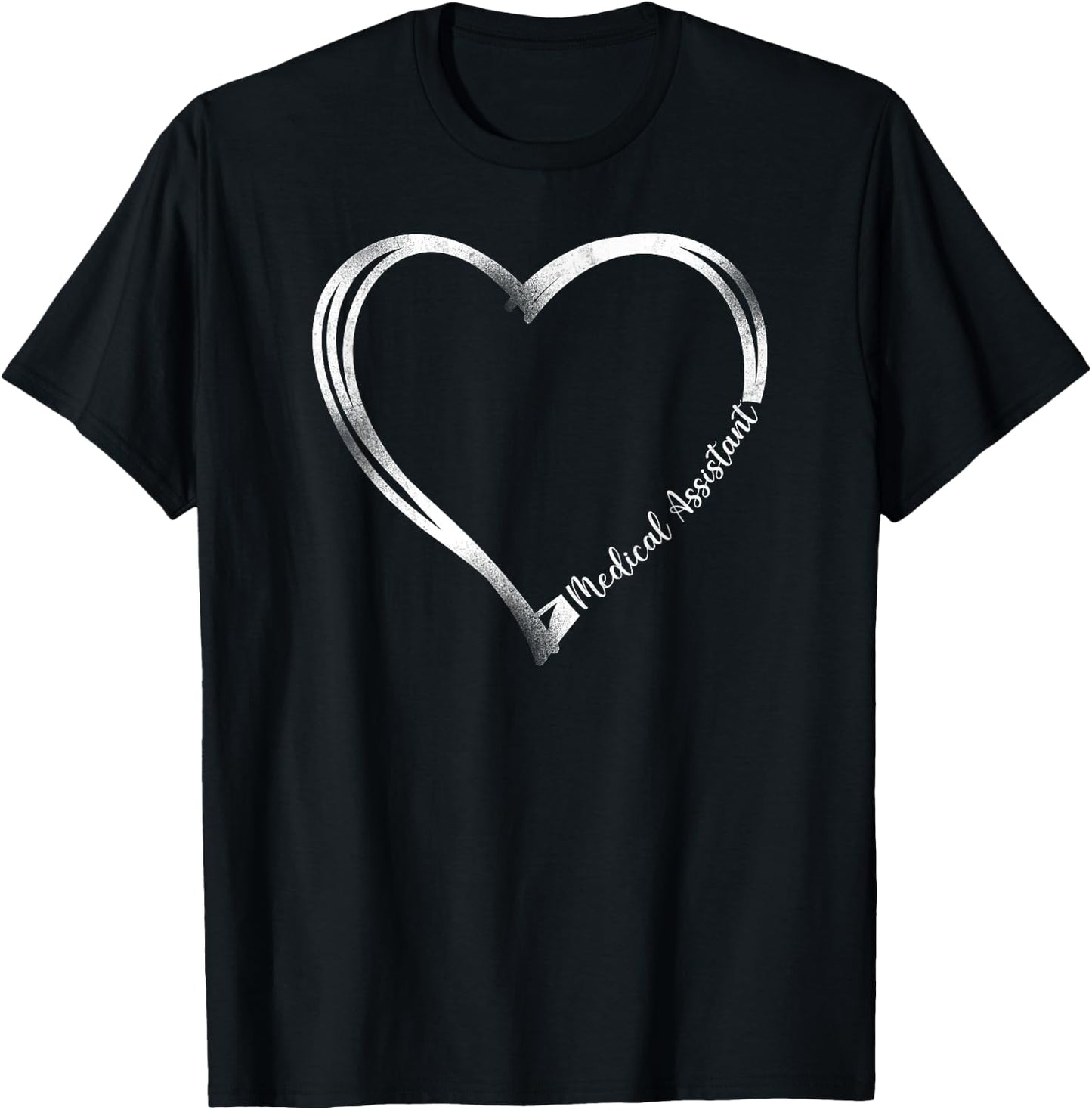 Certified Medical Assistant Heart CMA T-Shirt - T-Shirt | Black