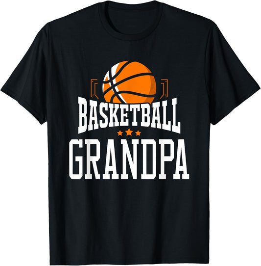 Basketball Grandpa Team Sports Fan T-Shirt - T-Shirt | Black