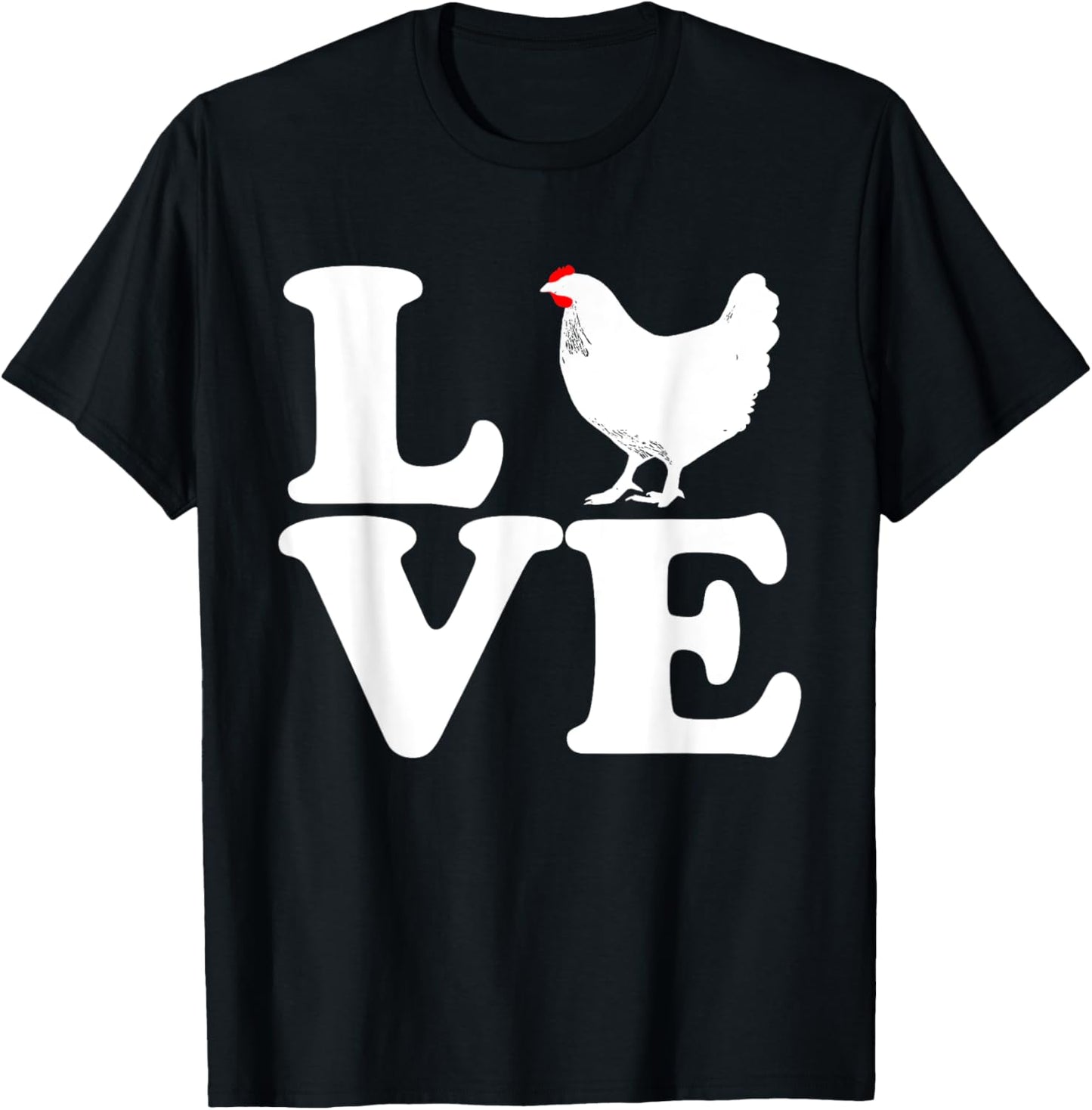 Love Chicken - Chicken Farmer Farming Gift T-Shirt - T-Shirt | Black
