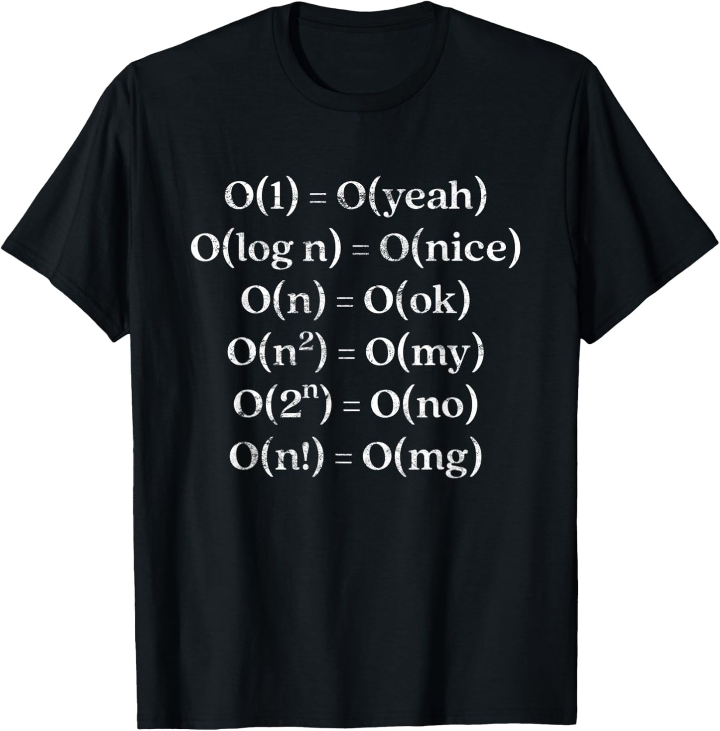 Funny programming Alternative Big O Notation Algorithm Gift T-Shirt - T-Shirt | Black