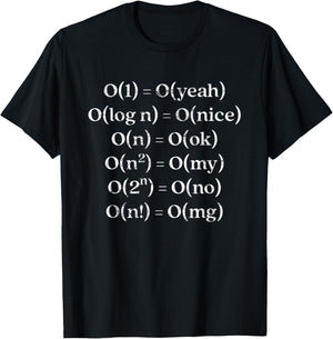 Funny programming Alternative Big O Notation Algorithm Gift T-Shirt - T-Shirt | Black