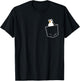 Cute Penguin Bag Pocket Penguin Lovers T-Shirt - T-Shirt | Black