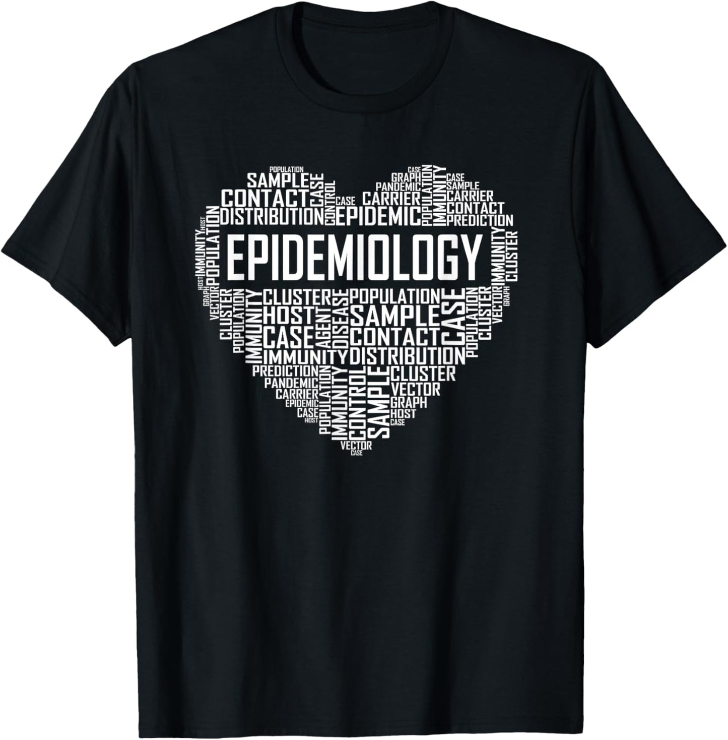 Epidemiology Heart Gift Proud Epidemiologist Gifts T-Shirt - T-Shirt | Black