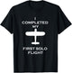 I COMPLETED MY FIRST SOLO FLIGHT with vintage plane T-Shirt - T-Shirt | Black