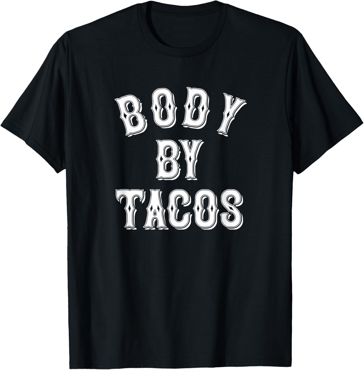 Body By Tacos Tattoo Style | Taco Tuesday | Body Positive T-Shirt - T-Shirt | Black