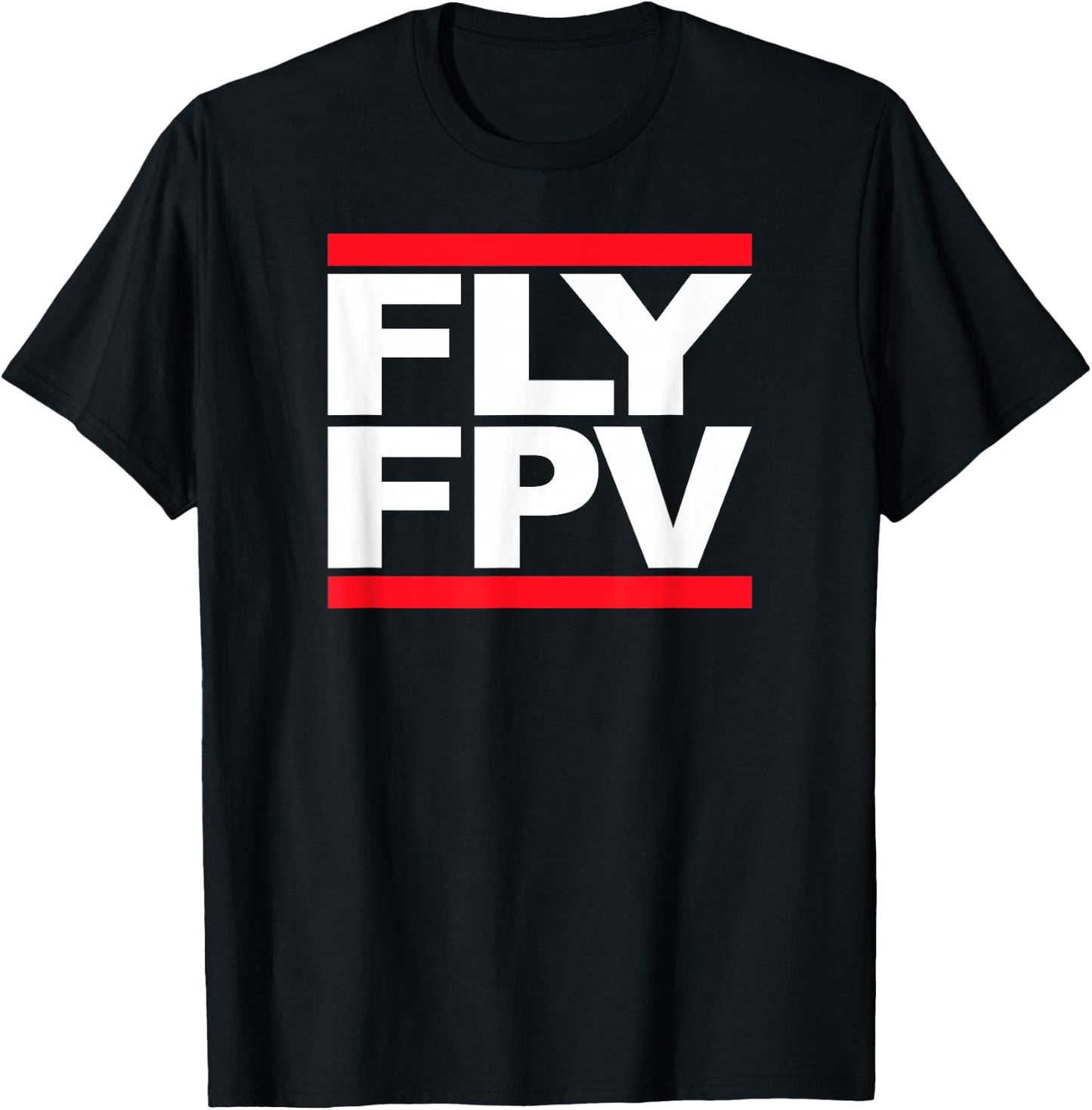 FLY FPV - Freestyle Quad Racing Drone Wing Glider RC Plane T-Shirt - T-Shirt | Black