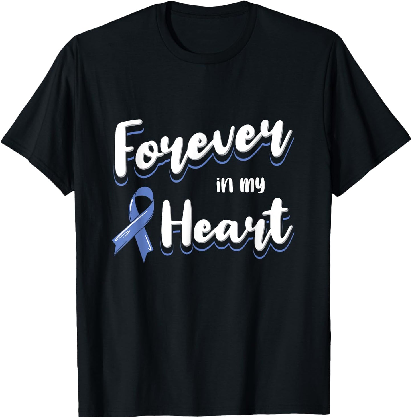 Esophageal Cancer Awareness Ribbon Loss Loving Remembrance T-Shirt - T-Shirt | Black